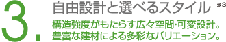 自由設計と選べるスタイル